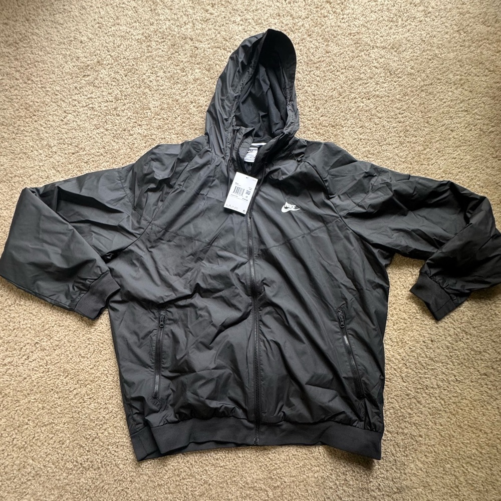 Nike Sportswear Windrunner Hooded  Full-Zip Jacket BLACK 727324-010 Size 2XL NEW